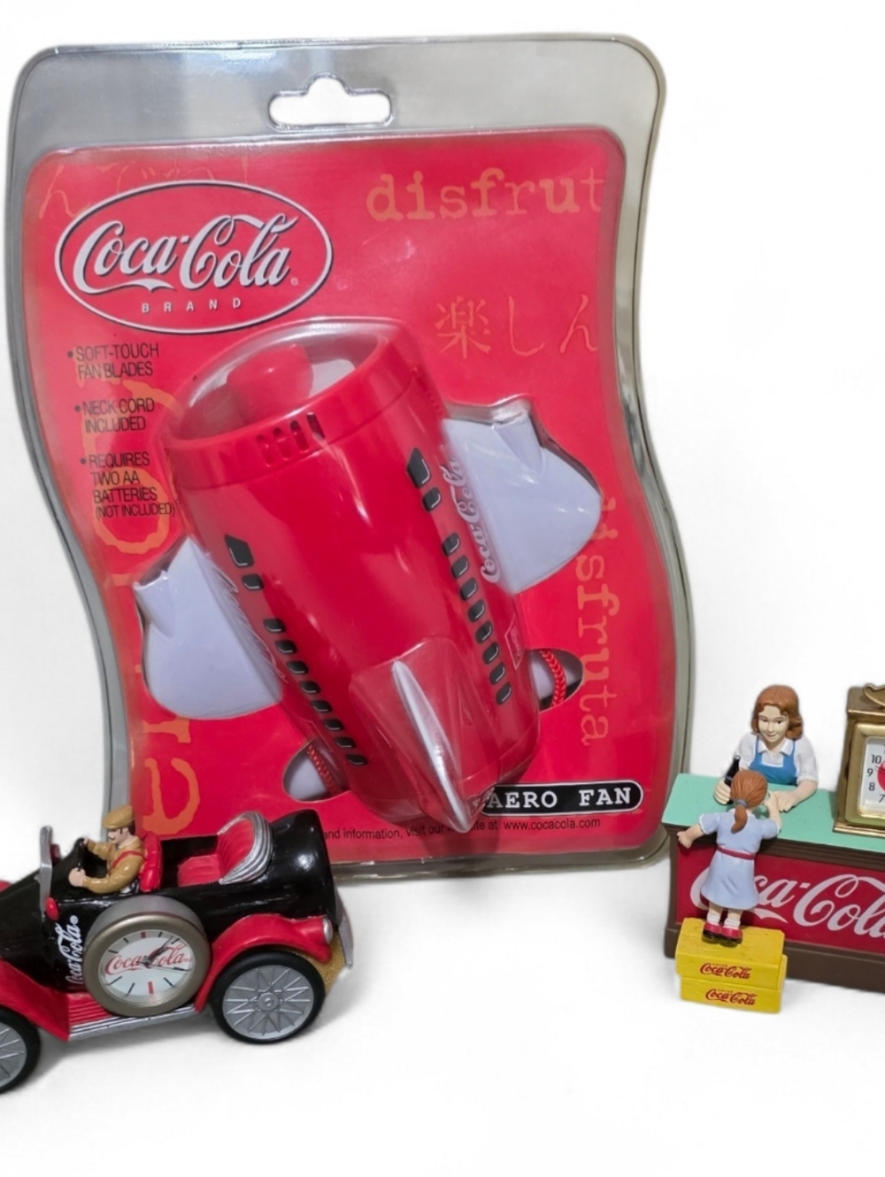 Coca Cola Red Aero Fan & Mini Clock Bundle
